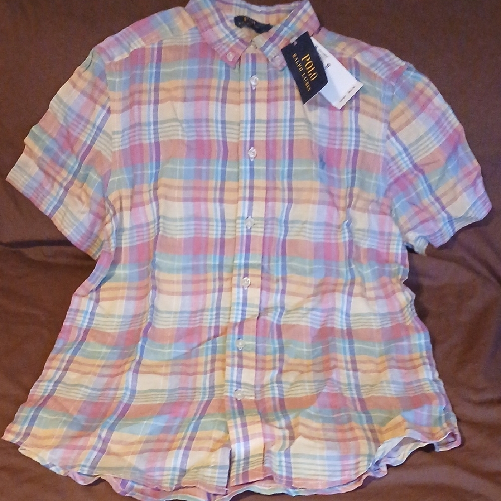 Polo by Ralph Lauren Pastel Plaid Button-Down Shirt